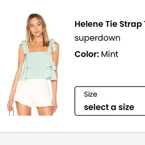 Superdown Helene tie strap top revolve